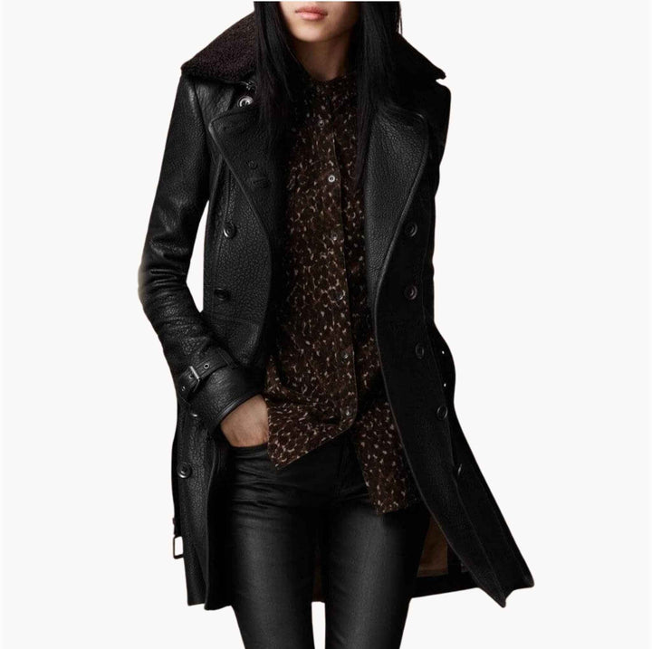 Clara | Läder Trench Coat