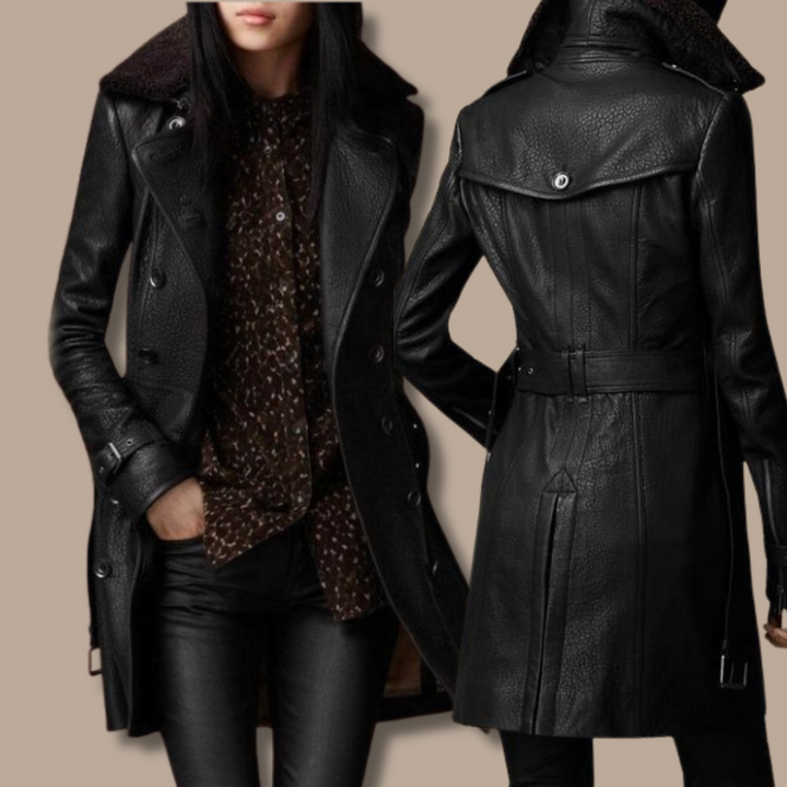 Clara | Läder Trench Coat
